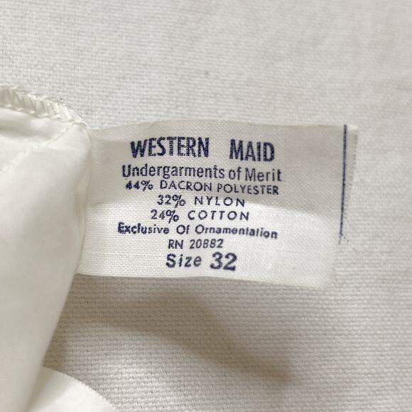 Western Maid Vintage Slip Dress Floral Lace Embroidered Sleeveless Women's 32 - Picture 3 of 4